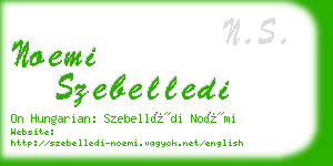 noemi szebelledi business card